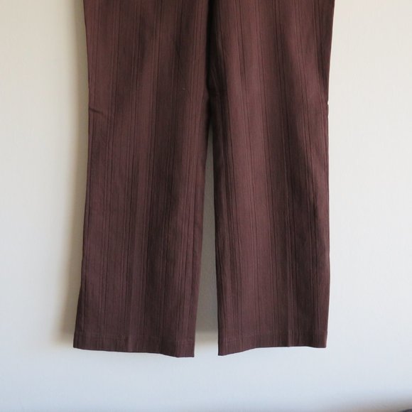 New Women’s Dalia Collection Brown Petite Straight Leg Pants size 10P - Picture 5 of 15